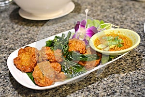Thai Food Fried Fish Cake (Tod Mun Pla)
