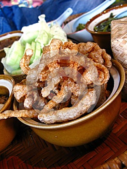 Thai Food: Fried Pig Skins (Cab Moo)