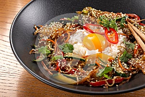 Thai food fried rice with egg. Asian cuisine