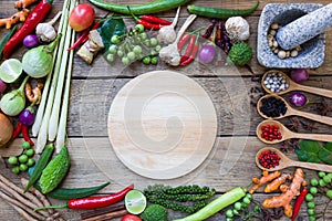 Thai food ingredients, vegetable, spicy taste