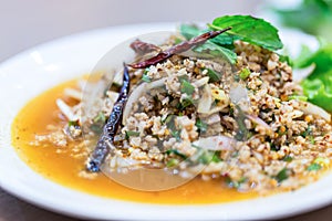 Thai food, Larb moo,Pork Cooked thai Style photo
