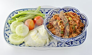 Thai food ,Nam Pik Aoung , chili sauce