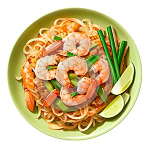 Thai food Pad thai, Stir fry noodles with shrimp