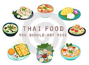 Thai food should not miss illustration photo