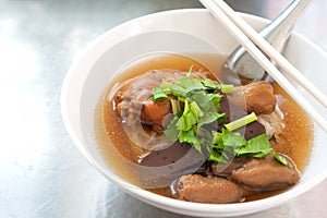 Thai food, sizzling chicken noodle