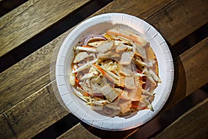 Thai Food Style, Isan preserved pork sausage cooked with spicy and sour flavor from foodtruck event photo
