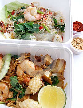 Thai food takeaway dishes