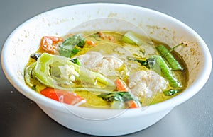 Thai Food, thai meatball green curry