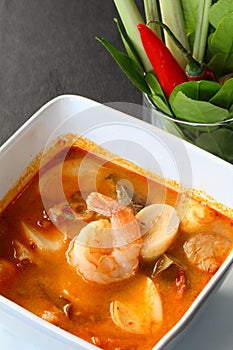 Thai Food - Tom Yum Kung. photo