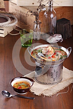 Thai food Tum yum kung