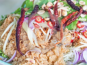 Thai food, yam pla duk foo