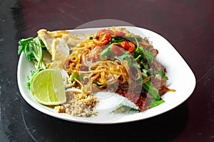 Thai Fried Noodles ,Pad Thai,with shrimps or prawns