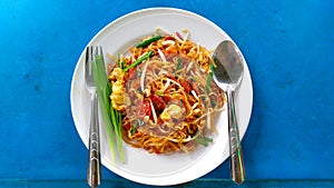 Thai fried noodles or Phad Thai