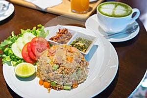 Thai fried rice with ham