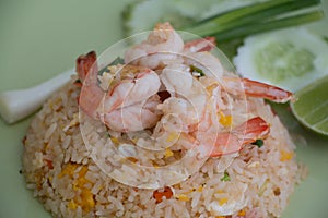 Thai fried rice with Shrimps