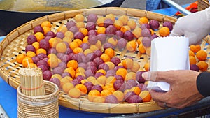 Thai fried sweet potato balls