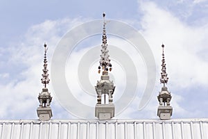 Thai gable apex with sky art