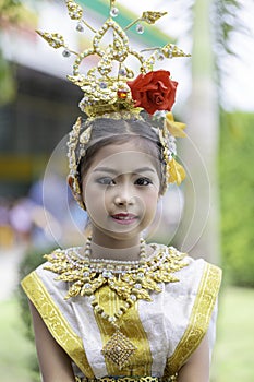 Thai girl dressed in khon dress