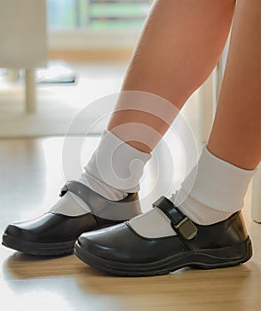 Thai schoolgirl's shoe photo