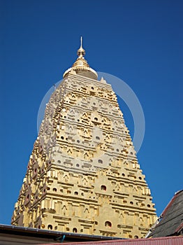 Thai golden Bodh Gaya in Sangkhlaburi