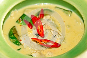 Thai green curry soup