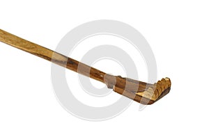 Thai handcraft of wooden backscratcher, isolated on white