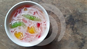 Thai iced dessert(Ruam mit),One of most popular thai dessert in summer season.