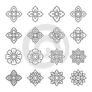 Thai identity pattern flower pattern