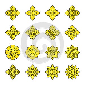 Thai identity pattern flower pattern