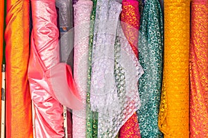 Thai Indian colorful fabric textile