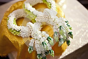 Thai Jasmin Wedding Garland for groom and bride, Thailand Wedding Ceremony