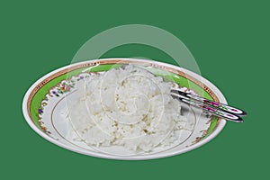 Thai jasmine rice in dish