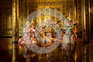 THAI KHON The masked Thai traditional dance Ramayana story is p