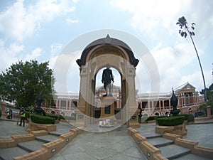 Thai King Rama 4 statue in Bangkok, Thailand, April 04,2024