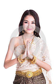 Thai Lady in vintage original Thailand attire