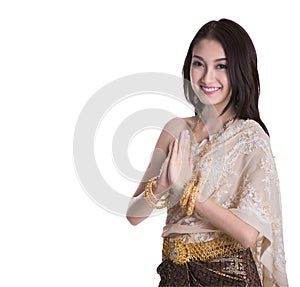 Thai Lady in vintage original Thailand attire