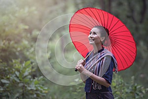 Thai local woman, Countryside of Thailand