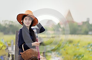 Thai local woman working