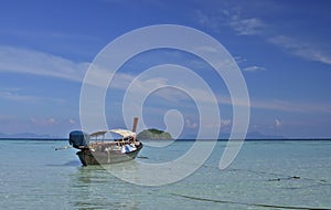 Thai longtail boat in the sea