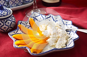 Thai Mango Sticky Rice Dessert