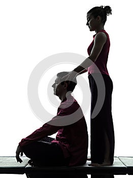 Thai massage silhouette