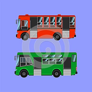 Thai mini-bus open the door for passenger come inside. vector illustration eps10