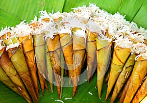 Thai native dessert called Kanom Kruay photo