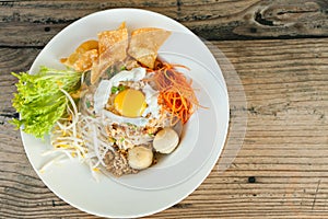 Thai Noodle Dish with Fried Egg