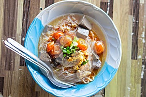 Northern Thai food Kanom Jeen Nam Ngeaw photo