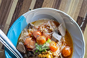 Northern Thai food Kanom Jeen Nam Ngeaw photo