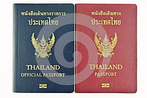 Thai official passport isolated