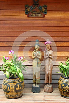 Thai old style welcome interior