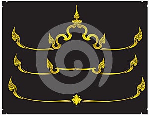 Thai ornament design and border thai