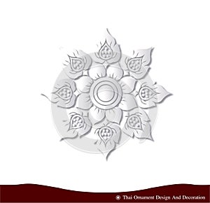 Thai ornament design card paper 3D natural